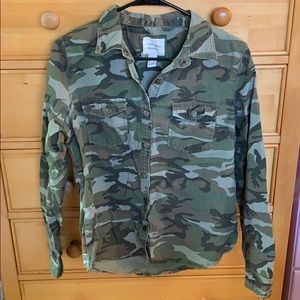 Camo Button Down Shirt